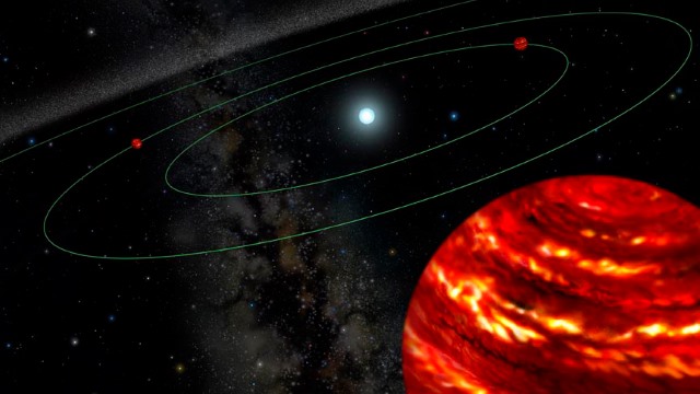 Представлено видео движения четырёх планет системы HR 8799